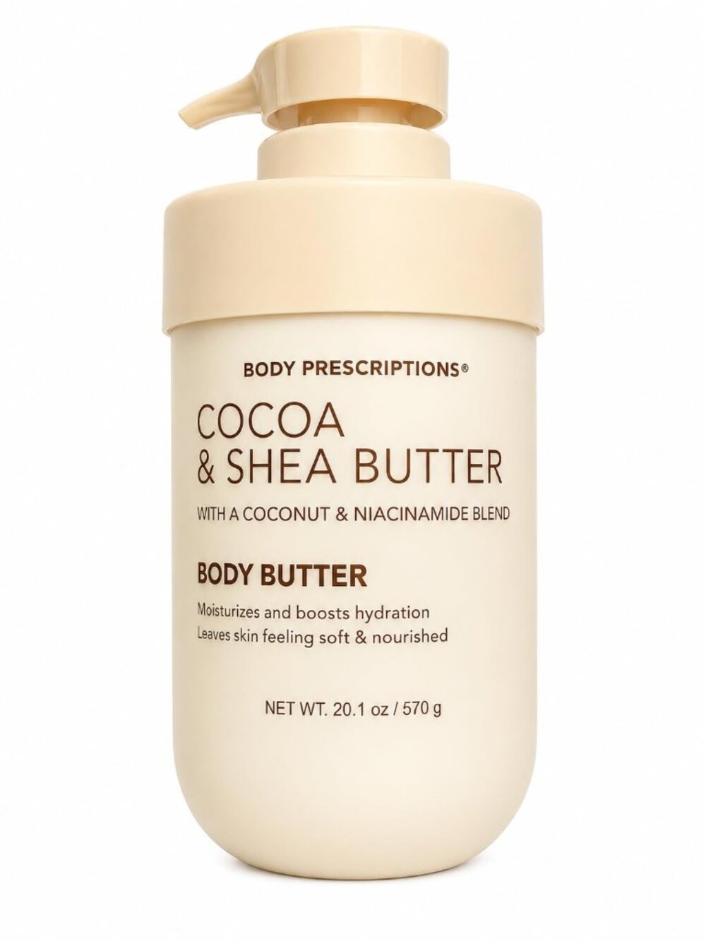 Body Prescriptions Cocoa & Shea Butter Body Butter Hydrating Moisturizer 20.1 oz